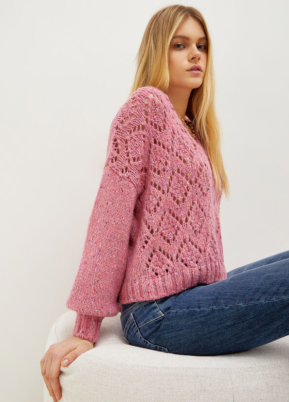 Liu Jo Alpaca Blend Pullover Damen Rosa | DYK-809152