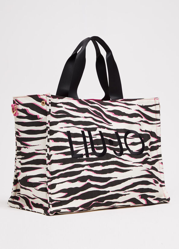 Liu Jo Animal Print Canvas Shopper Damen Mehrfarbig | ONX-973416