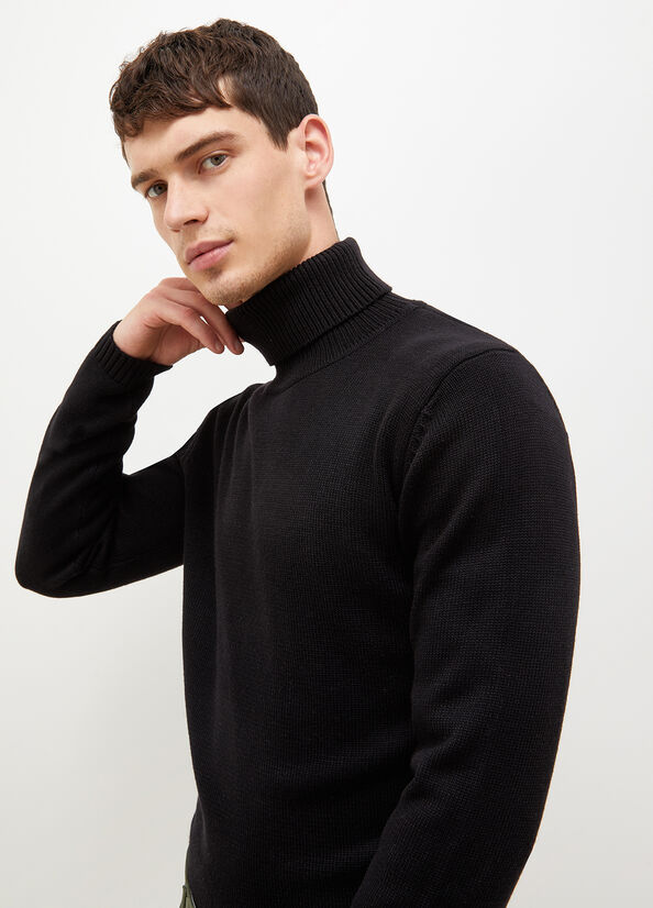 Liu Jo Baumwoll And Pullover Herren Schwarz | NMA-435760