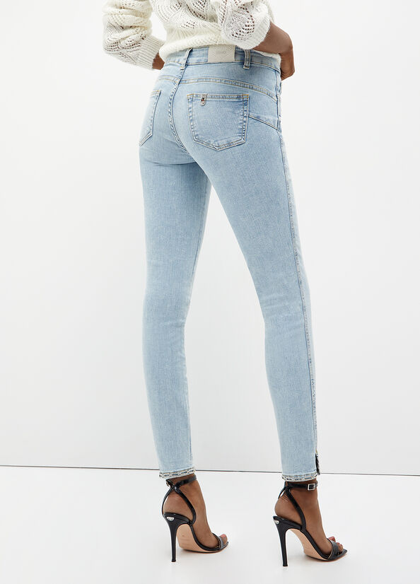 Liu Jo Bottom Up Röhrenjeans Damen Hellblau | ZKL-285364