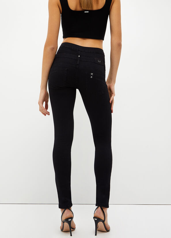 Liu Jo Bottom Up Röhrenjeans Damen Schwarz | CPT-794520