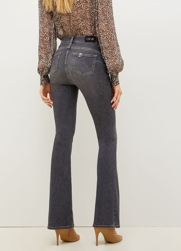 Liu Jo Bottom Up With Straight Jeans Damen Dunkelgrau | AZW-609431