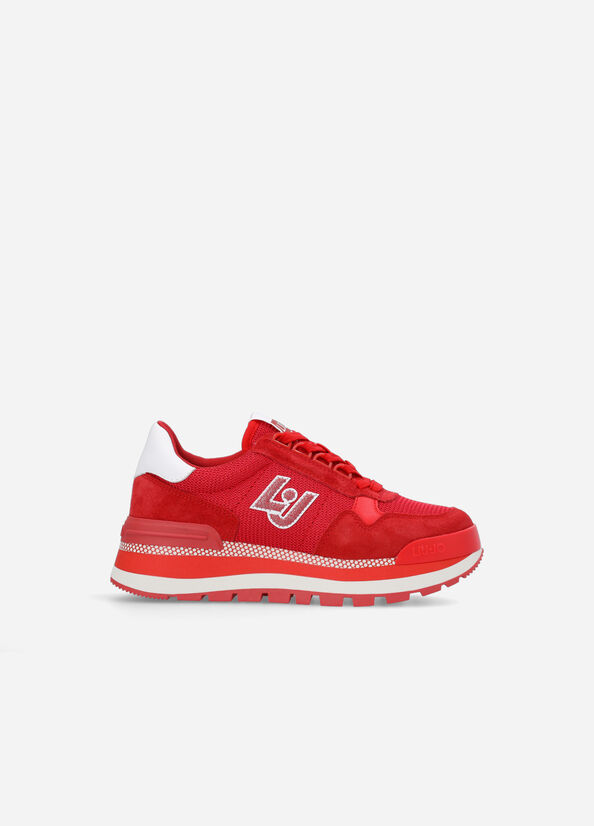 Liu Jo Brighty Mesh Sneakers Damen Rot | LED-671532