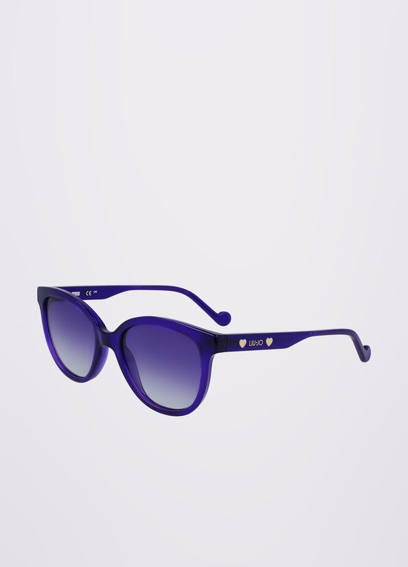 Liu Jo Butterfly Sonnenbrille Damen Lila | XDQ-098746