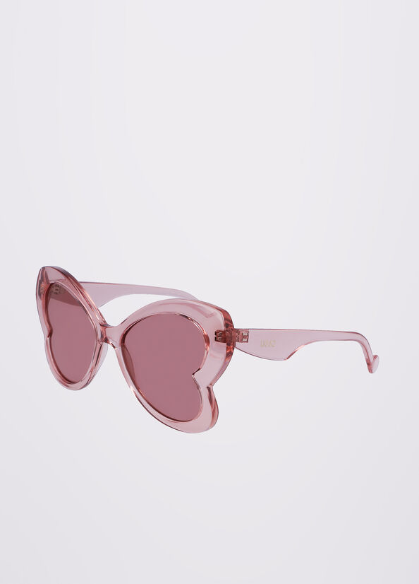 Liu Jo Butterfly Sonnenbrille Damen Rosa | JQT-895731