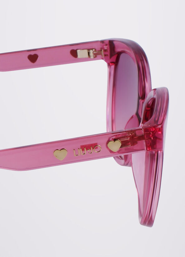 Liu Jo Butterfly Sonnenbrille Damen Rosa | YHZ-165947