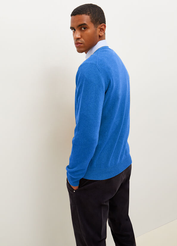 Liu Jo Cashmere Pullover Pullover Herren Blau | UAZ-936102