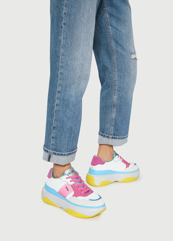 Liu Jo Chunky Multicoloured Sneakers Damen Rosa | GKO-956801