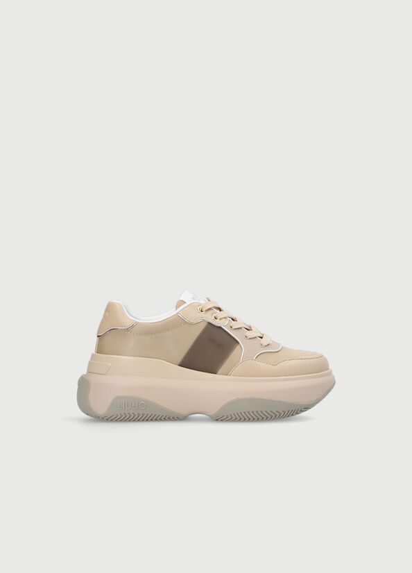 Liu Jo Chunky Sneakers Damen Beige | BZW-435026