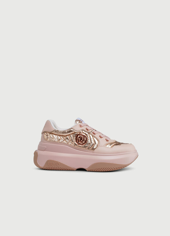 Liu Jo Chunky With Logo Sneakers Damen Rosa | EGV-960831