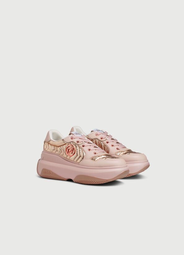 Liu Jo Chunky With Logo Sneakers Damen Rosa | EGV-960831