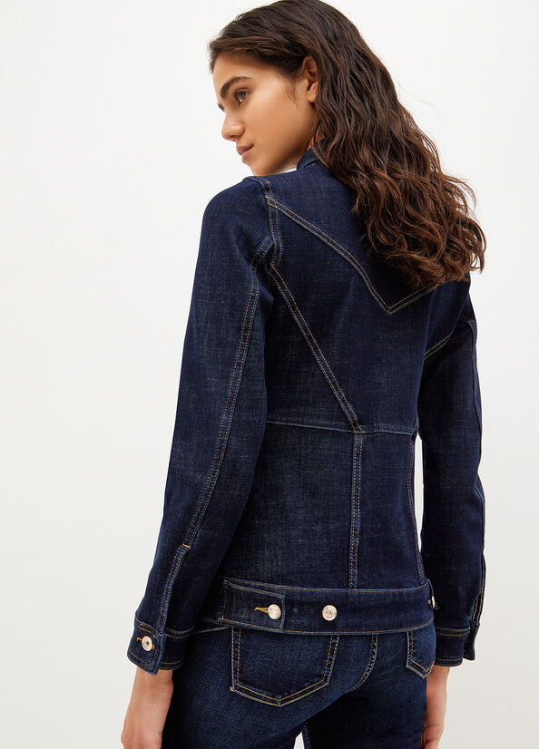 Liu Jo Denim Jacke Damen Blau | AYI-548701