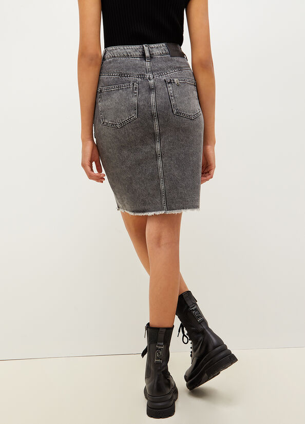 Liu Jo Denim With Pockets Röcke Damen Grau | LSO-076342