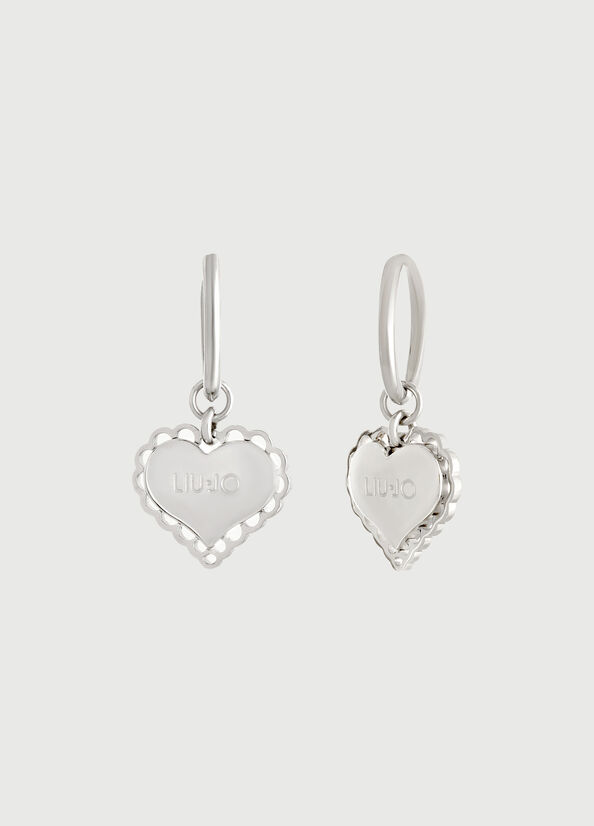 Liu Jo Earrings With Hearts Schmuck Damen Grau | OBK-897056