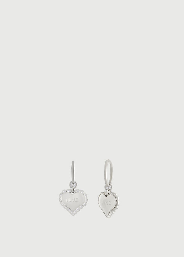 Liu Jo Earrings With Hearts Schmuck Damen Grau | OBK-897056