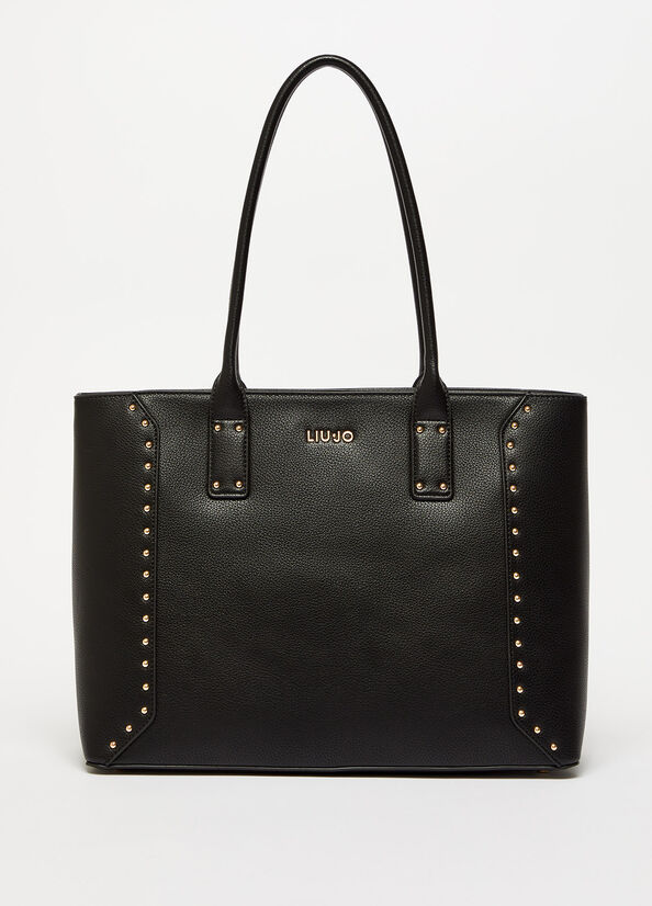 Liu Jo Eco-FriendlyWith Charm Shopper Damen Schwarz | TIU-812904