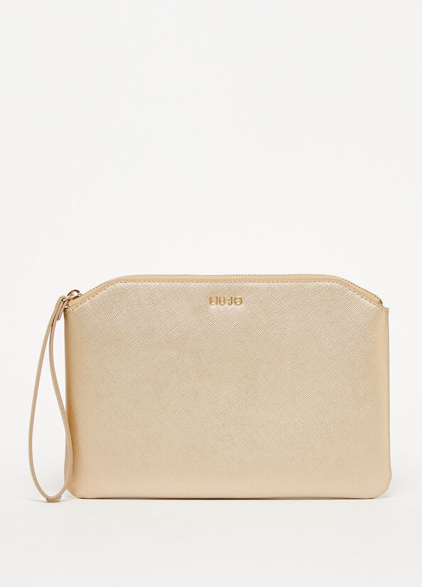 Liu Jo Eco-Friendly Clutch Tasche Damen Gold | CAH-490715