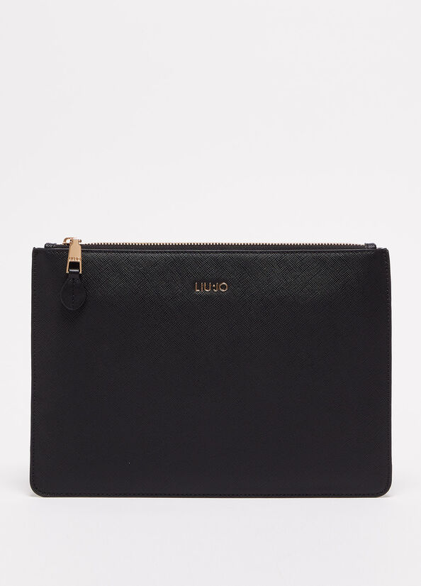 Liu Jo Eco-Friendly Clutch Tasche Damen Schwarz | PWE-360152