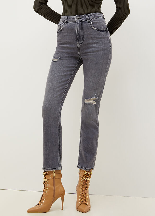 Liu Jo Eco-Friendly Gerade Straight Jeans Damen Grau | IDR-749012