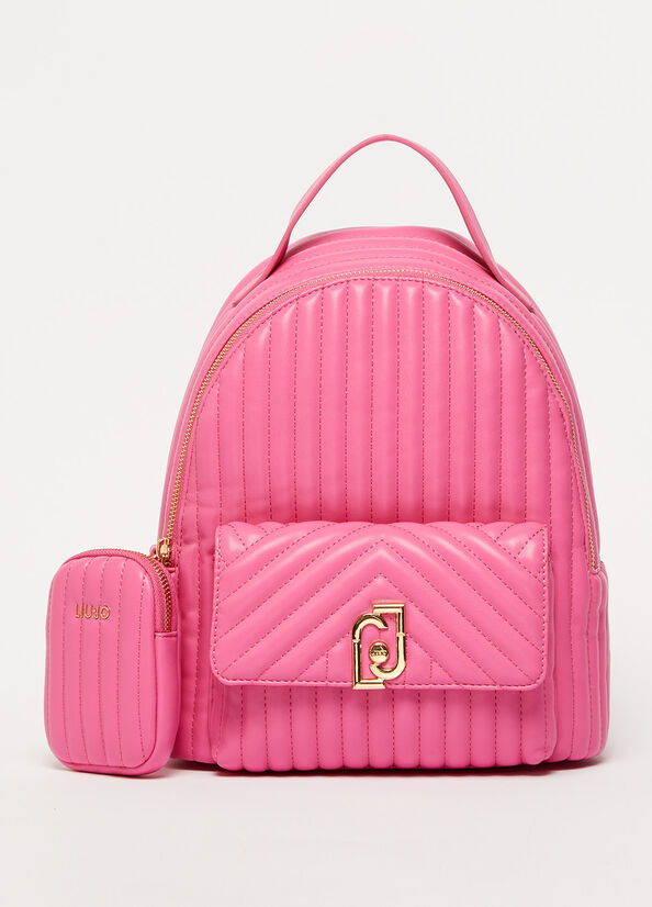 Liu Jo Eco-Friendly Gesteppt Rucksäcke Damen Rosa | EHQ-614785