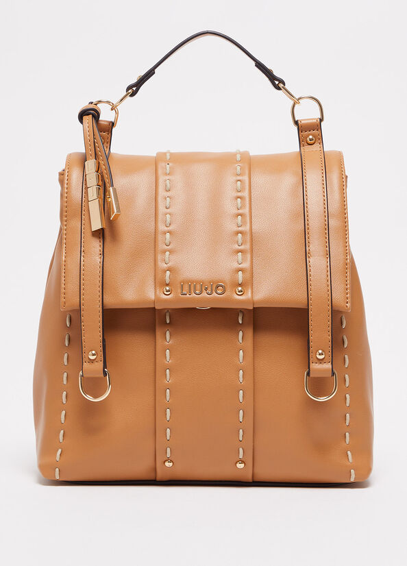 Liu Jo Eco-Friendly Rucksäcke Damen Hellbraun | GFW-613059