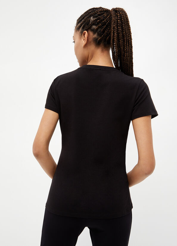 Liu Jo Eco-Friendly T-shirts Damen Schwarz | SVZ-902314