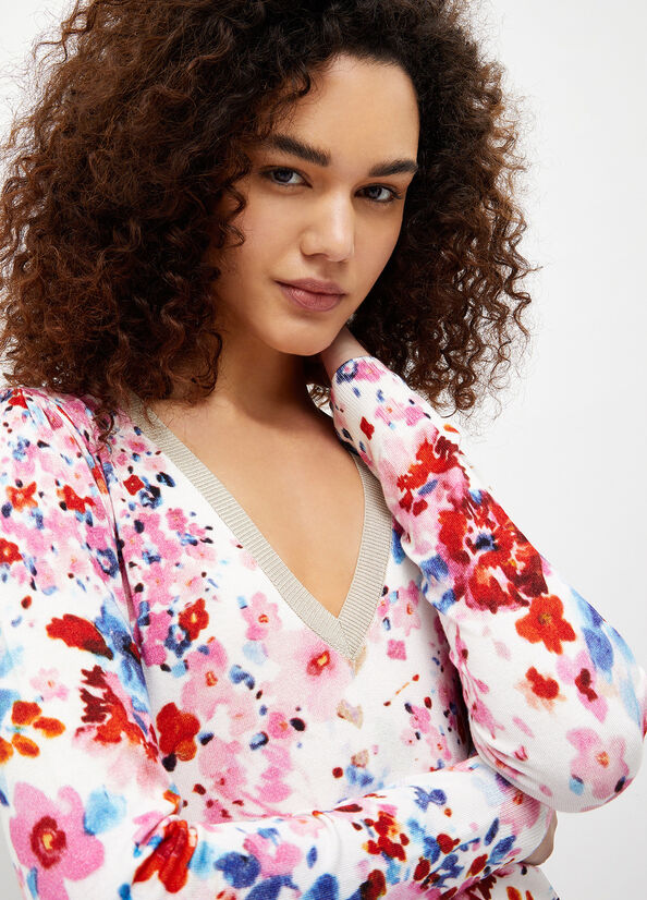 Liu Jo Floral Pullover Damen Mehrfarbig | DNQ-729431