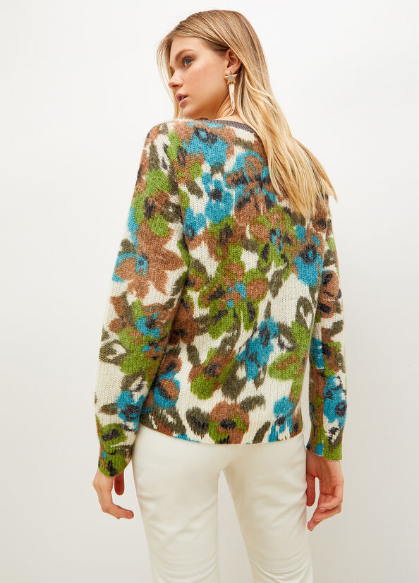 Liu Jo Floral With Embroidery Pullover Damen Blumen | IFT-760231