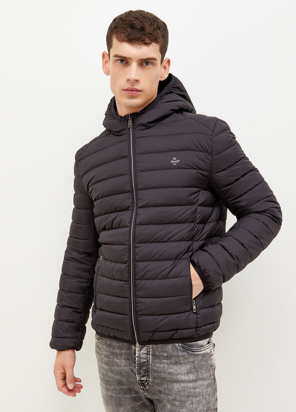 Liu Jo Gepolstert With Hood Jacke Herren Schwarz | ILP-716893