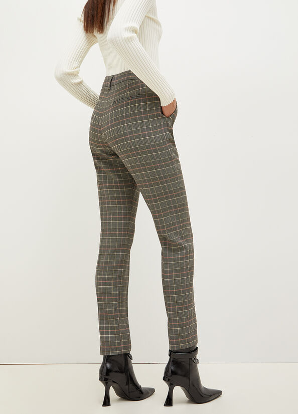 Liu Jo Glen Plaid Cigarette Hose Damen Grau | VIL-512064