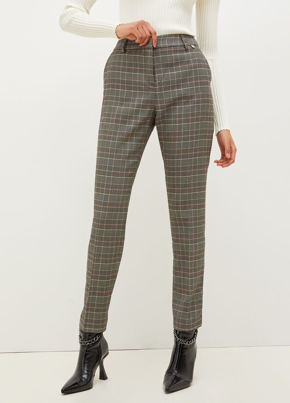 Liu Jo Glen Plaid Cigarette Hose Damen Grau | VIL-512064