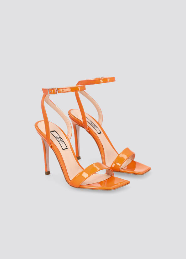 Liu Jo Lack Leder Absatz Sandalen Damen Orange | QZX-584302