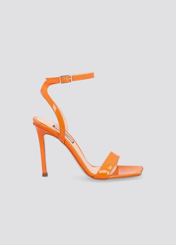 Liu Jo Lack Leder Absatz Sandalen Damen Orange | QZX-584302