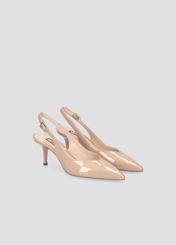 Liu Jo Lack Slingback Stöckelschuhe Damen Beige | PAW-764109