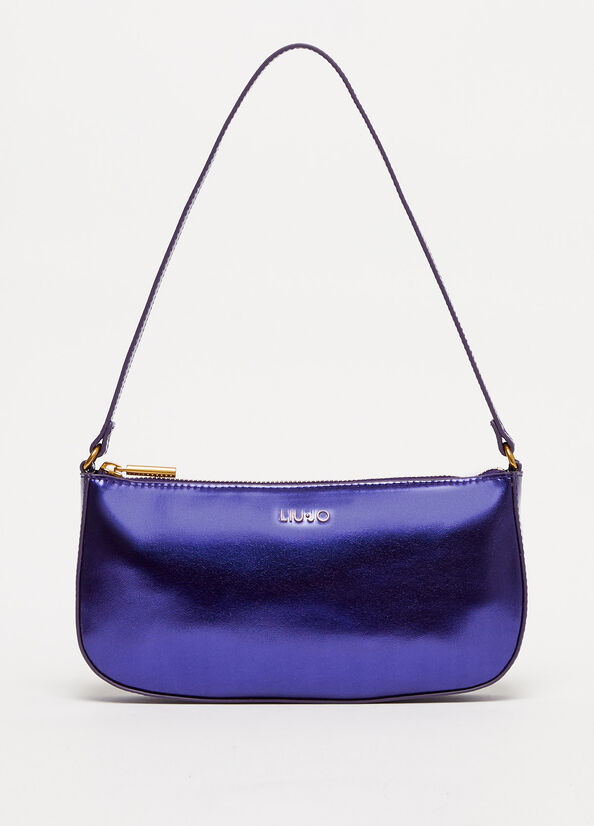 Liu Jo Laminate With Logo Clutch Tasche Damen Lila | DXZ-139286