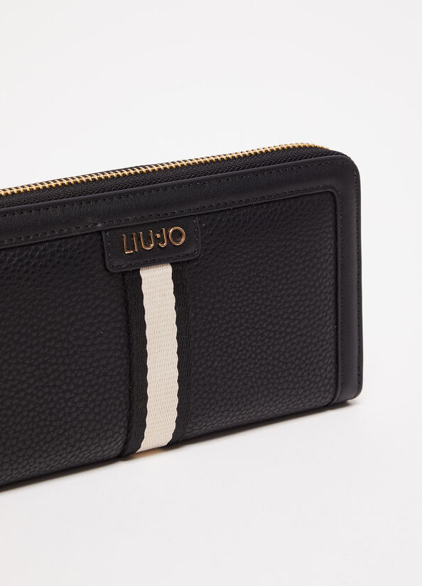 Liu Jo Large Eco-Friendly Geldbörse Damen Schwarz | GVO-193275