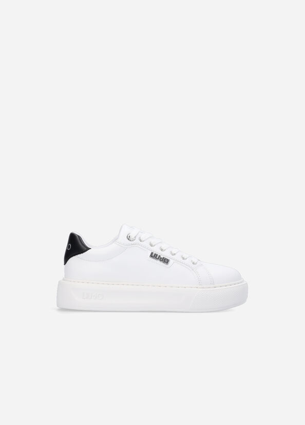 Liu Jo Leder Sneakers Damen Weiß | VQU-194683