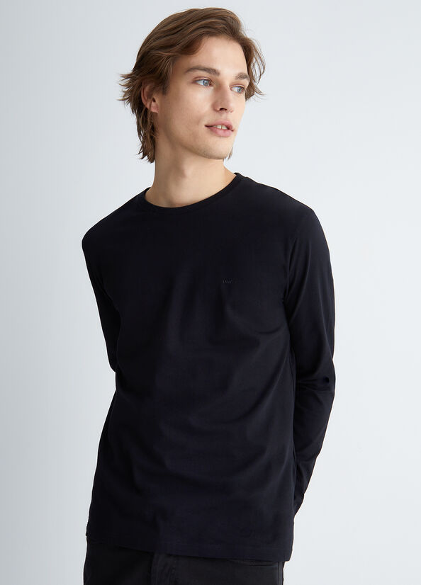 Liu Jo Long Sleeve T-shirts Herren Schwarz | BHZ-437891