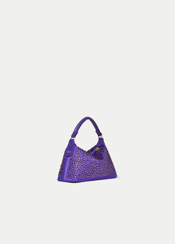 Liu Jo Mini Hobo With Gemstones crossbody taschen Damen Lila | QSA-065413