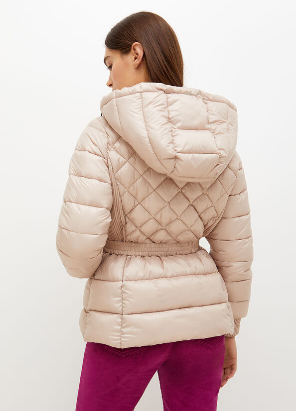 Liu Jo Mit Kapuze, Eco-Friendly Gilet Mäntel Damen Hellrosa | ABI-403827