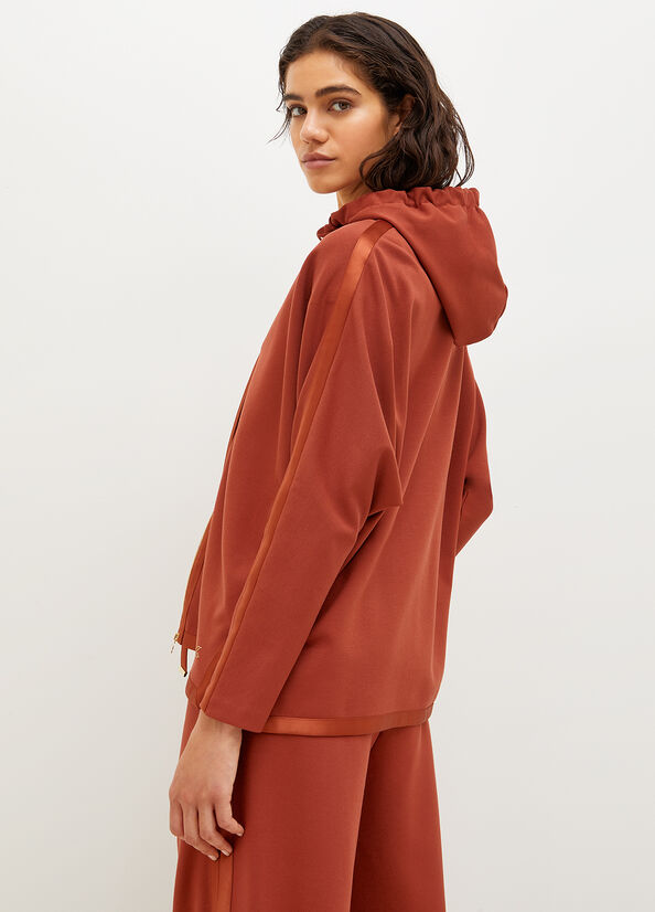 Liu Jo Mit Kapuze With Zip Sweatshirts Damen Rot | KAF-625318