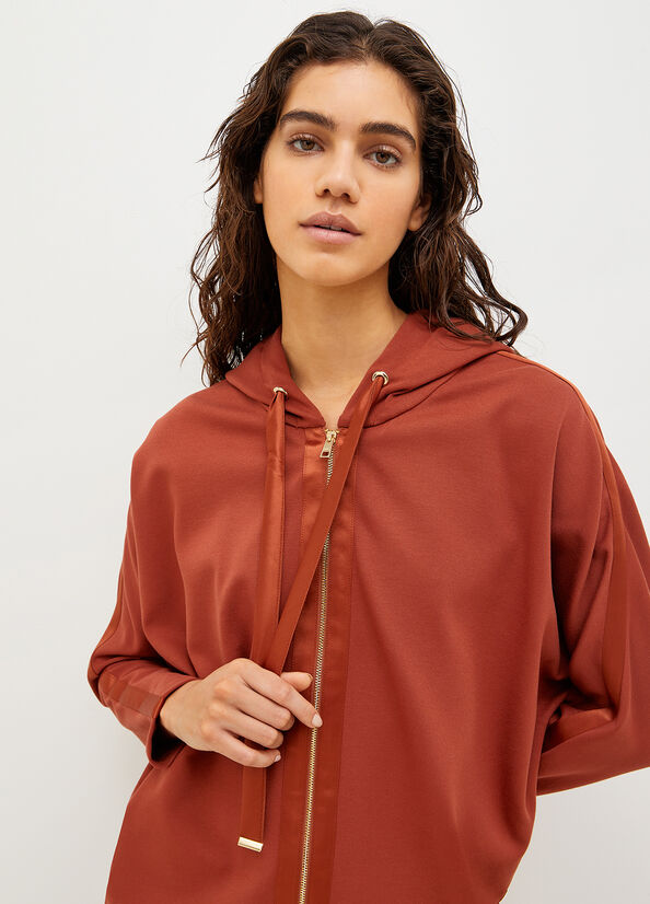 Liu Jo Mit Kapuze With Zip Sweatshirts Damen Rot | KAF-625318