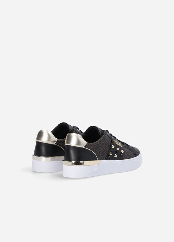 Liu Jo Monogram With Studs Sneakers Damen Braun | LPE-453679