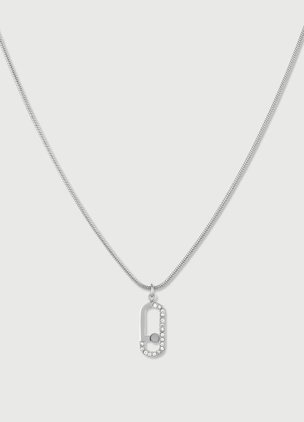 Liu Jo Necklace With Logo Charm Schmuck Damen Silber | JWB-579843