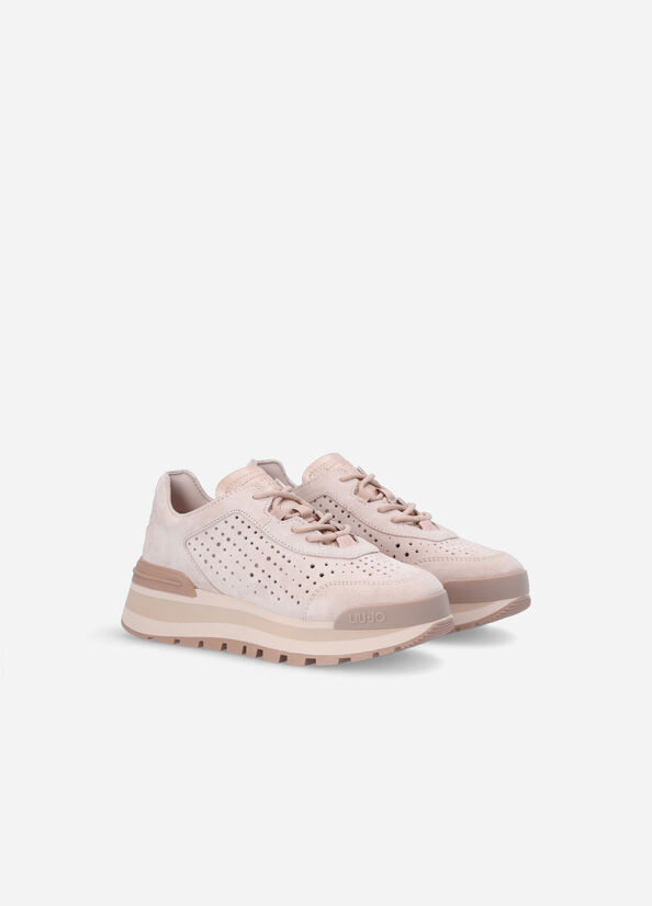 Liu Jo Perforated Plattform Sneakers Damen Rosa | RZE-395084