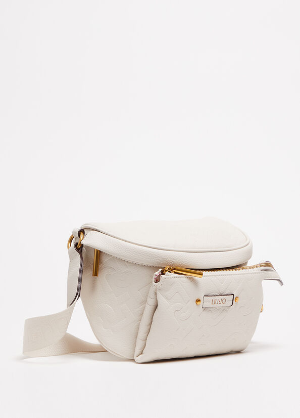 Liu Jo Pouch With Logo Gürteltasche Damen Beige | RIF-917346