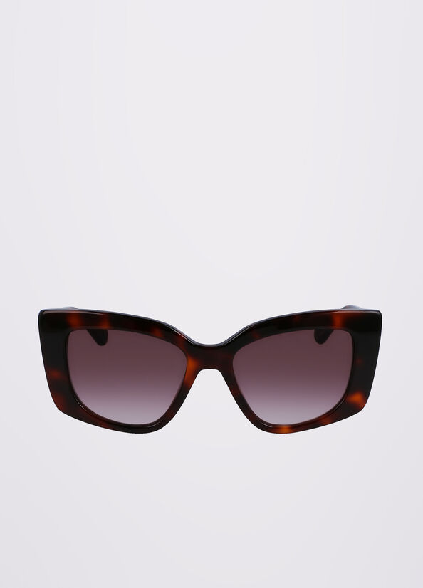 Liu Jo Rectangular Sonnenbrille Damen Schwarz | YXS-794853