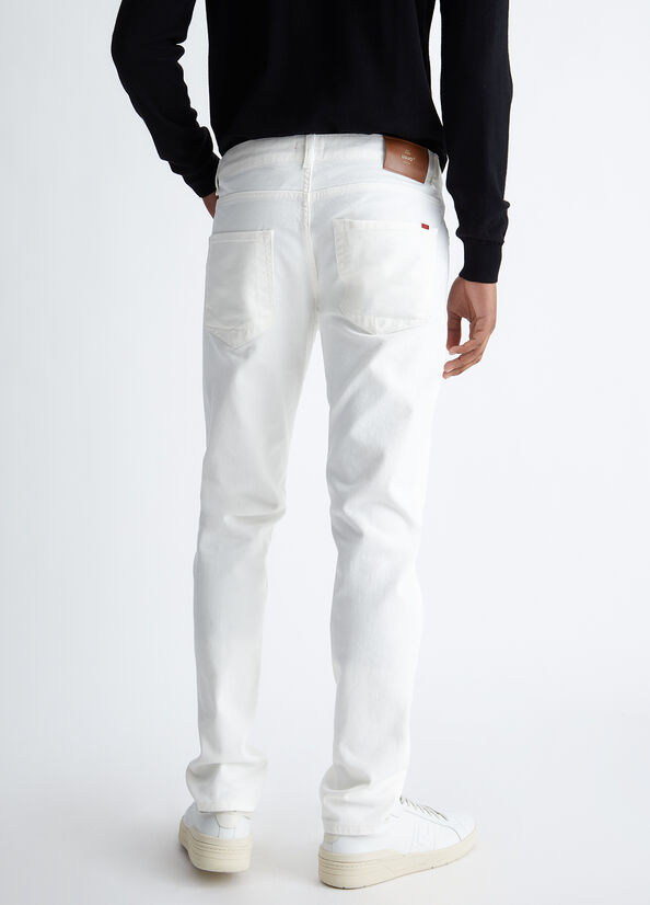 Liu Jo Slim Fit White Röhrenjeans Herren Weiß | WQY-395824