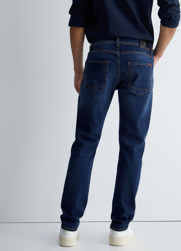 Liu Jo Slim Slim Jeans Herren Dunkelblau | WMO-840721