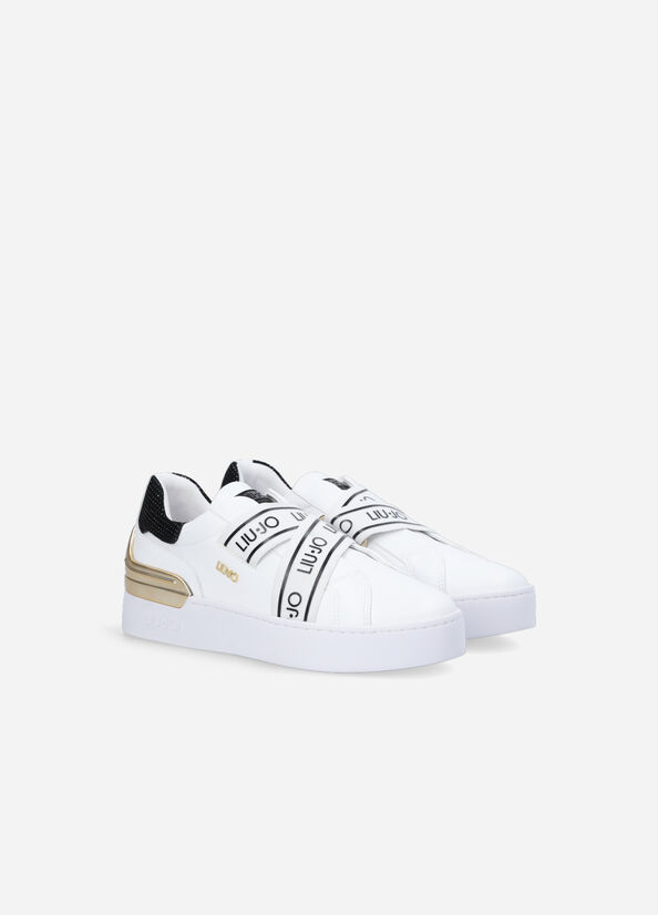 Liu Jo Slip Ons With Logo Sneakers Damen Weiß | XGU-286475